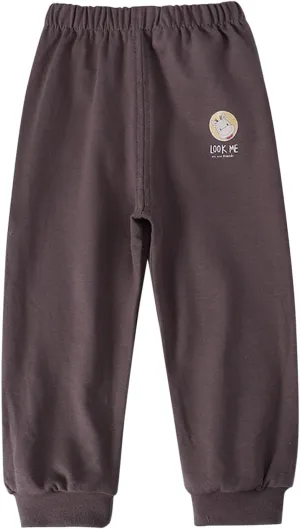 Baby Boy's Pull on Jogger Toddler Sweatpants Cotton Kids Cute artoon Elastic Waist Sports Pants Unisex Kids