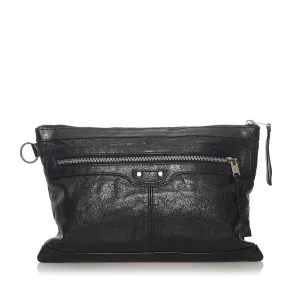 Balenciaga Motocross Classic Clip L Clutch Bag (SHG-29013)