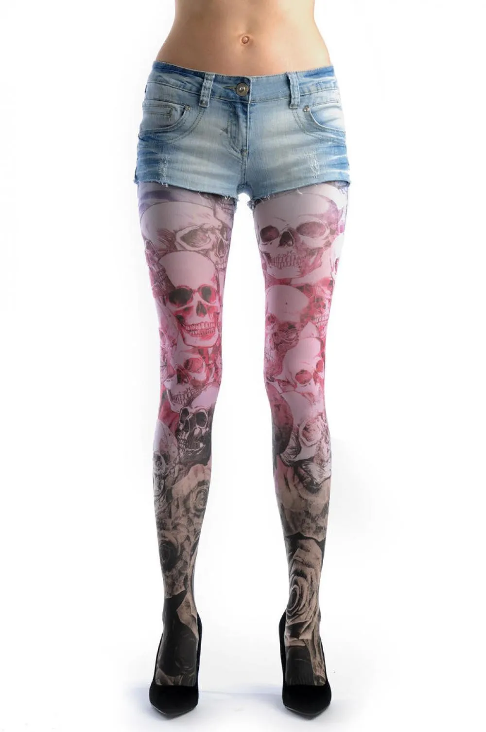 Black Pink Blue Roses & Skulls