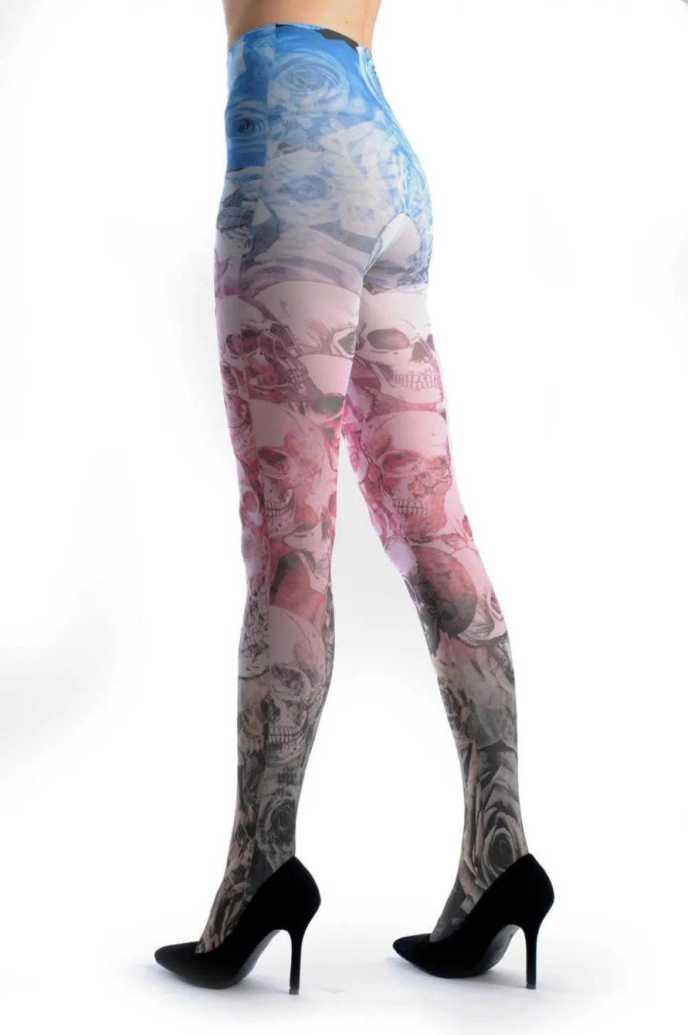 Black Pink Blue Roses & Skulls