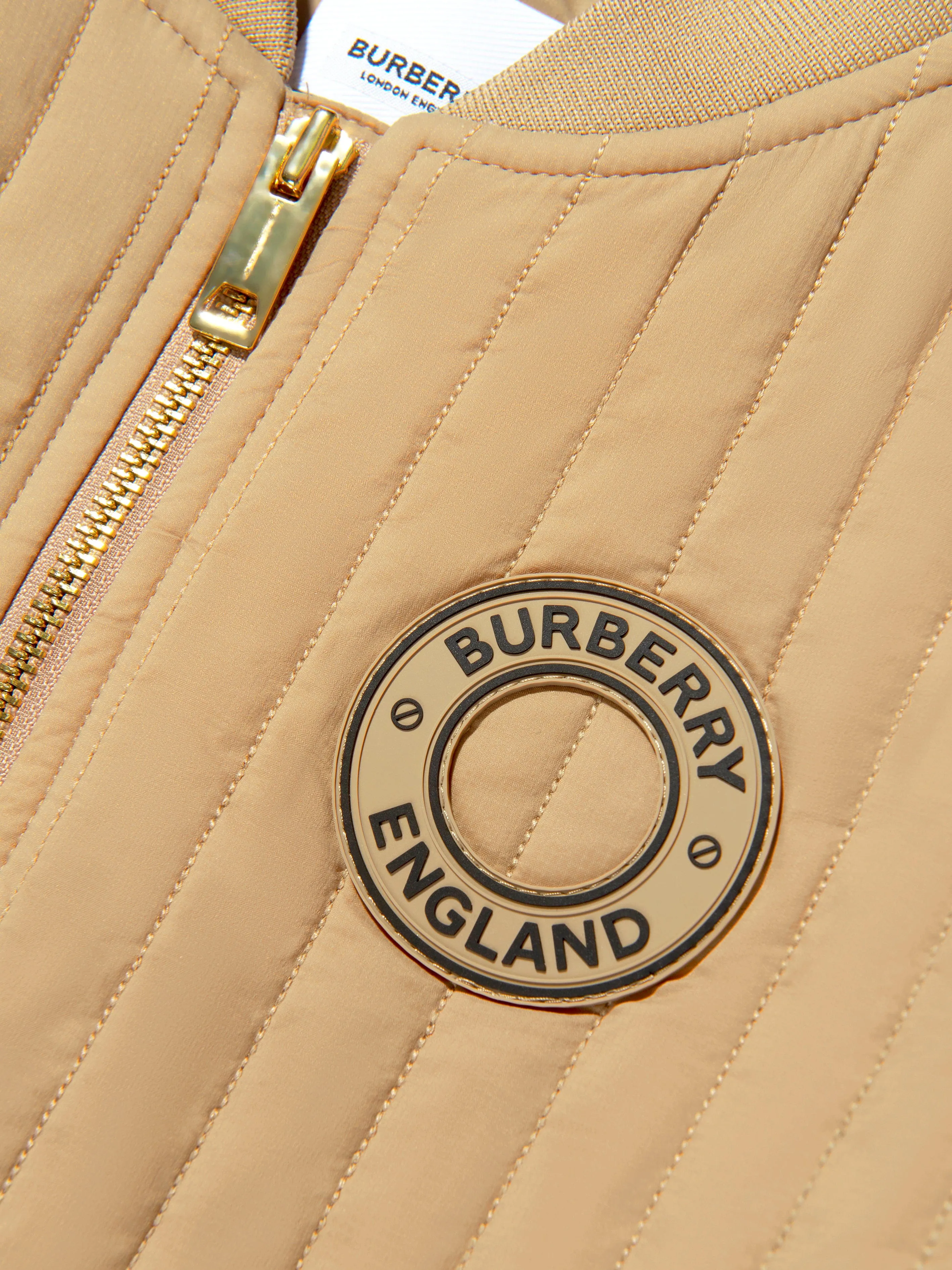 Burberry Boys Jago Zip Up Jacket In Beige