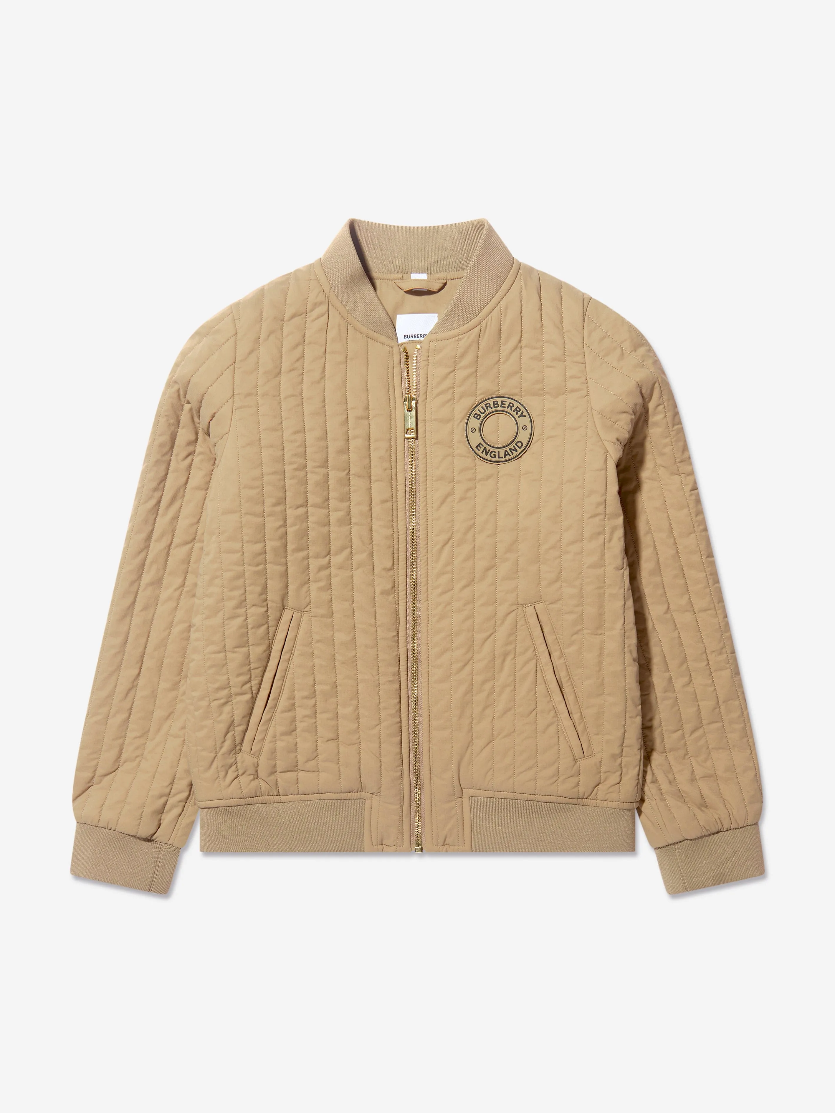 Burberry Boys Jago Zip Up Jacket In Beige