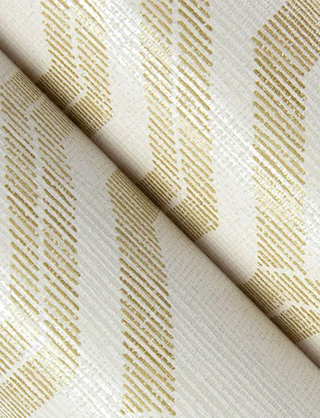 Burton Gold Modern Ogee Wallpaper