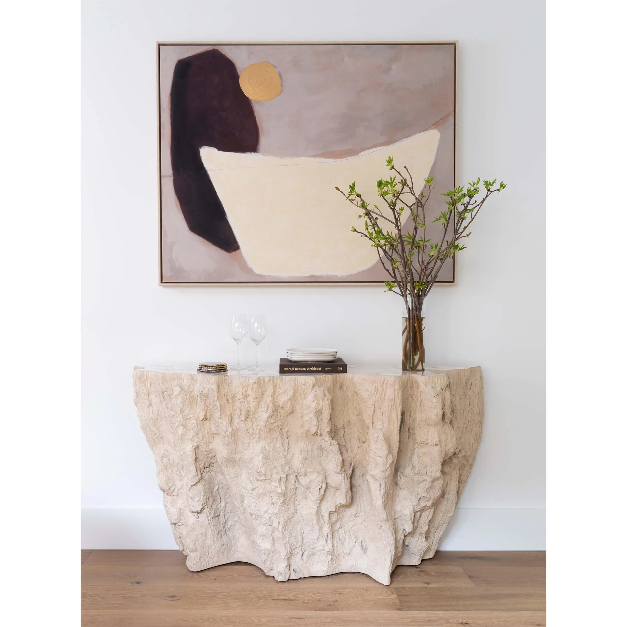 Camilla Fossilized Clam Console Table