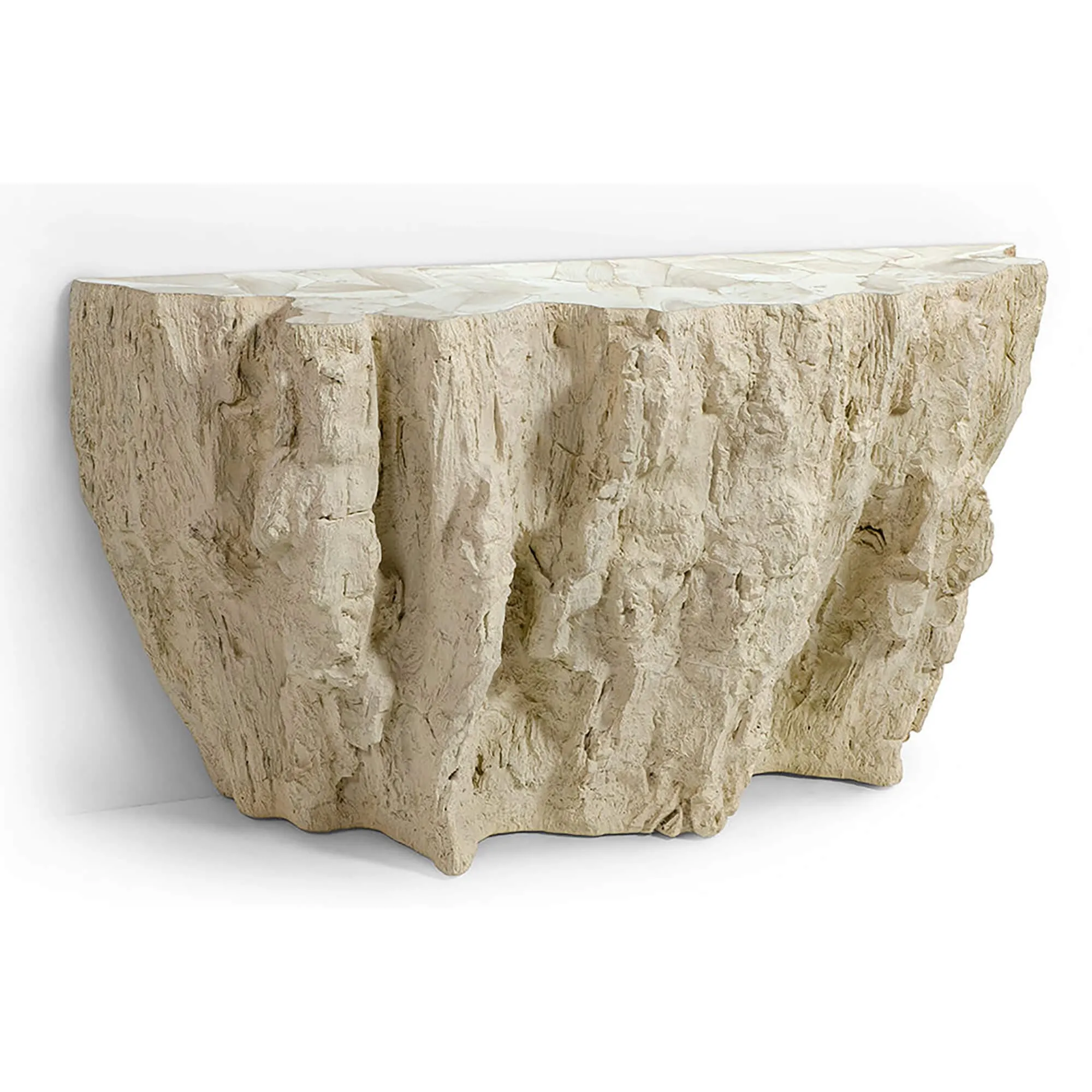 Camilla Fossilized Clam Console Table