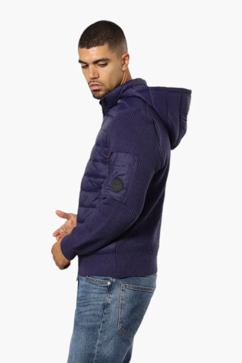 Canada Weather Gear Hooded Sweater Knit Lightweight Jacket - Navy