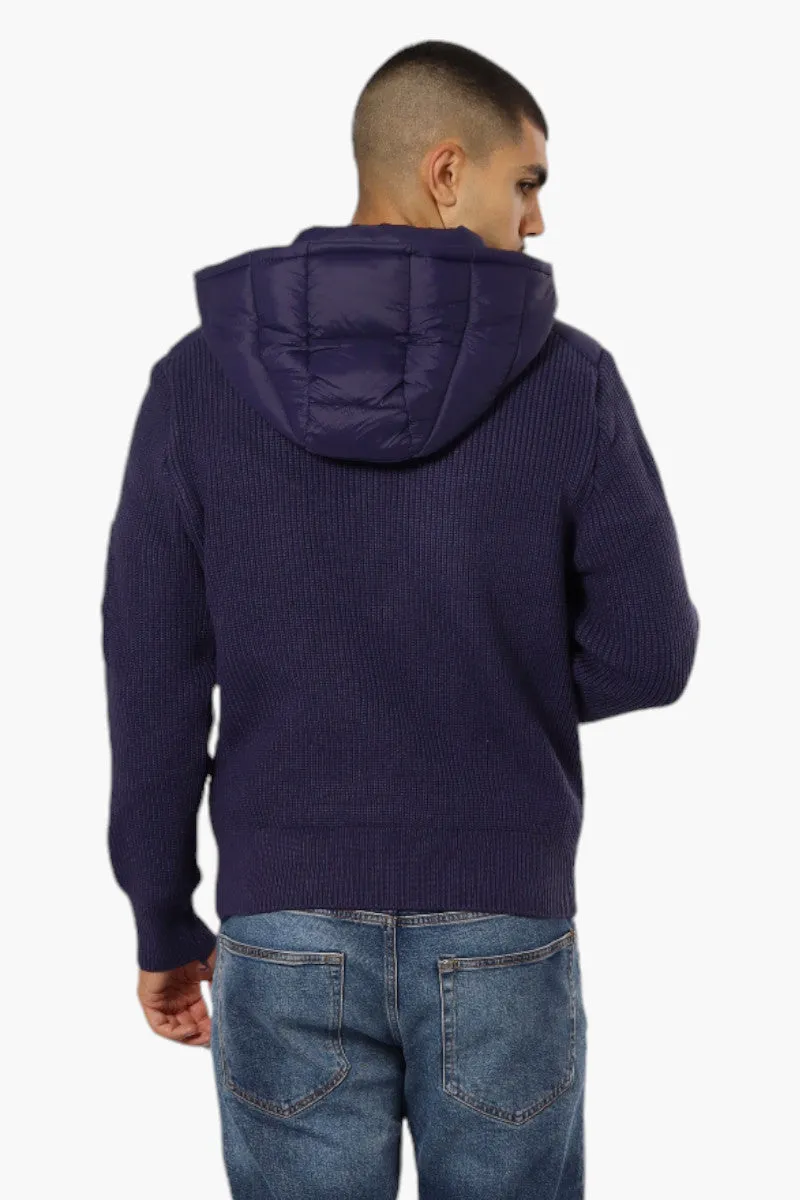 Canada Weather Gear Hooded Sweater Knit Lightweight Jacket - Navy