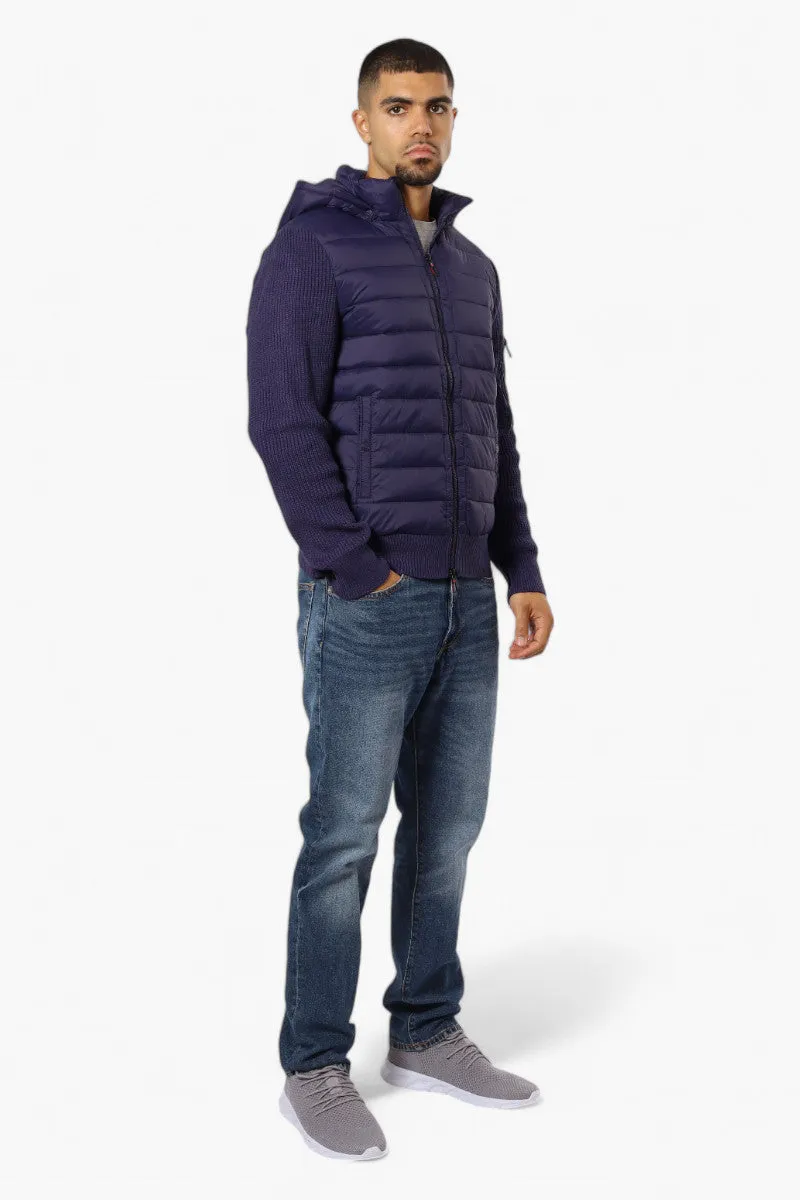 Canada Weather Gear Hooded Sweater Knit Lightweight Jacket - Navy