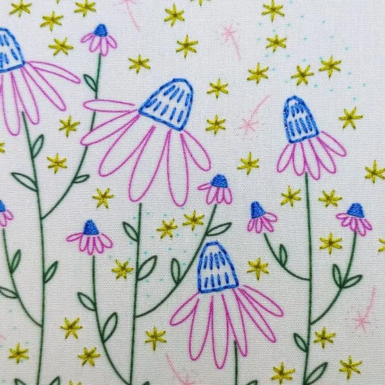 Coneflower Magic Embroidery Kit - Cozyblue Handmade