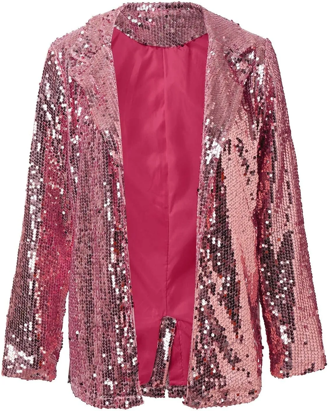 cooki Sequin Blazer Jackets for Women Evening Bling Sequin Jacket Open Front Work Blazer Long Sleeve Lapel Cardigan Coat