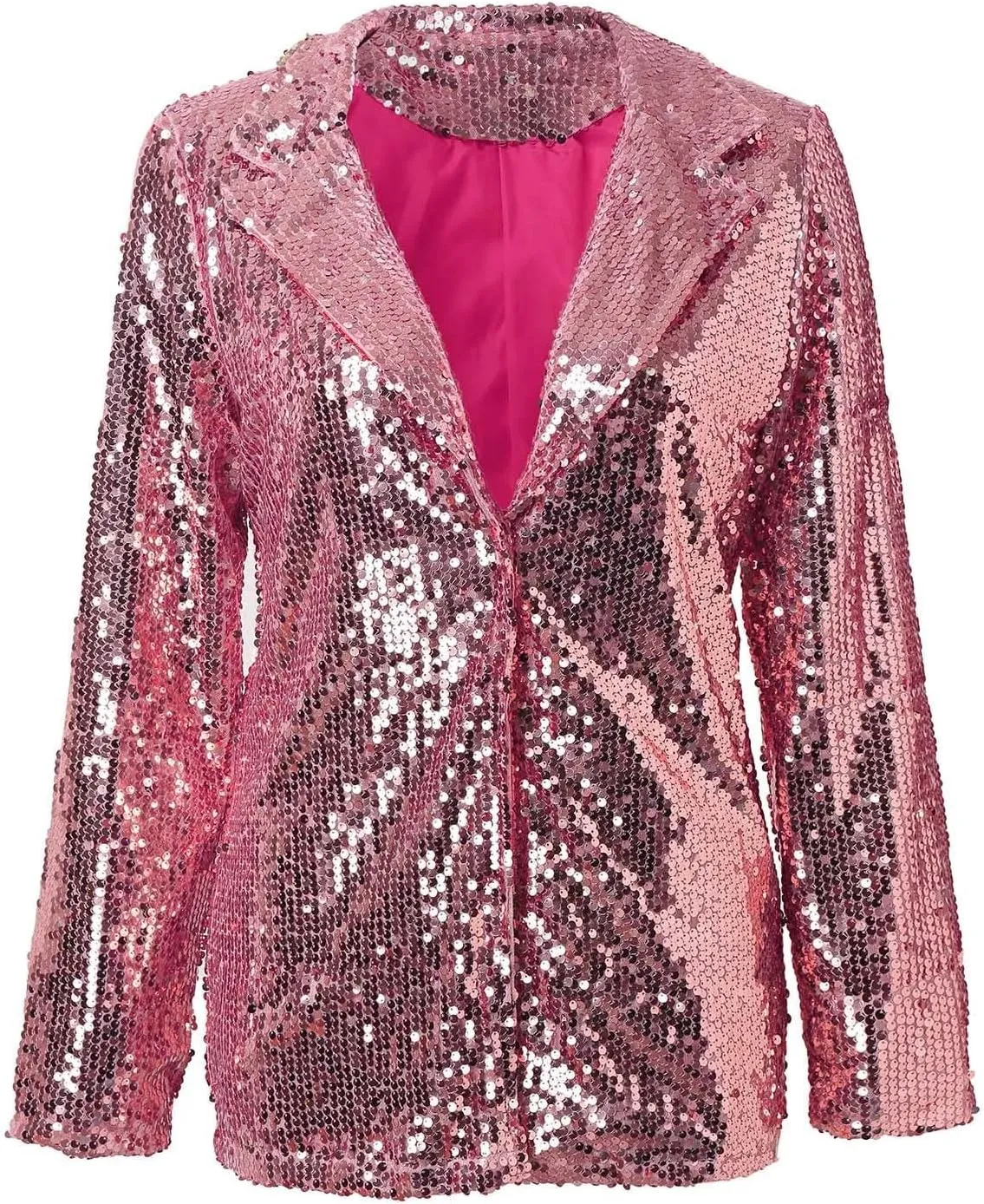 cooki Sequin Blazer Jackets for Women Evening Bling Sequin Jacket Open Front Work Blazer Long Sleeve Lapel Cardigan Coat