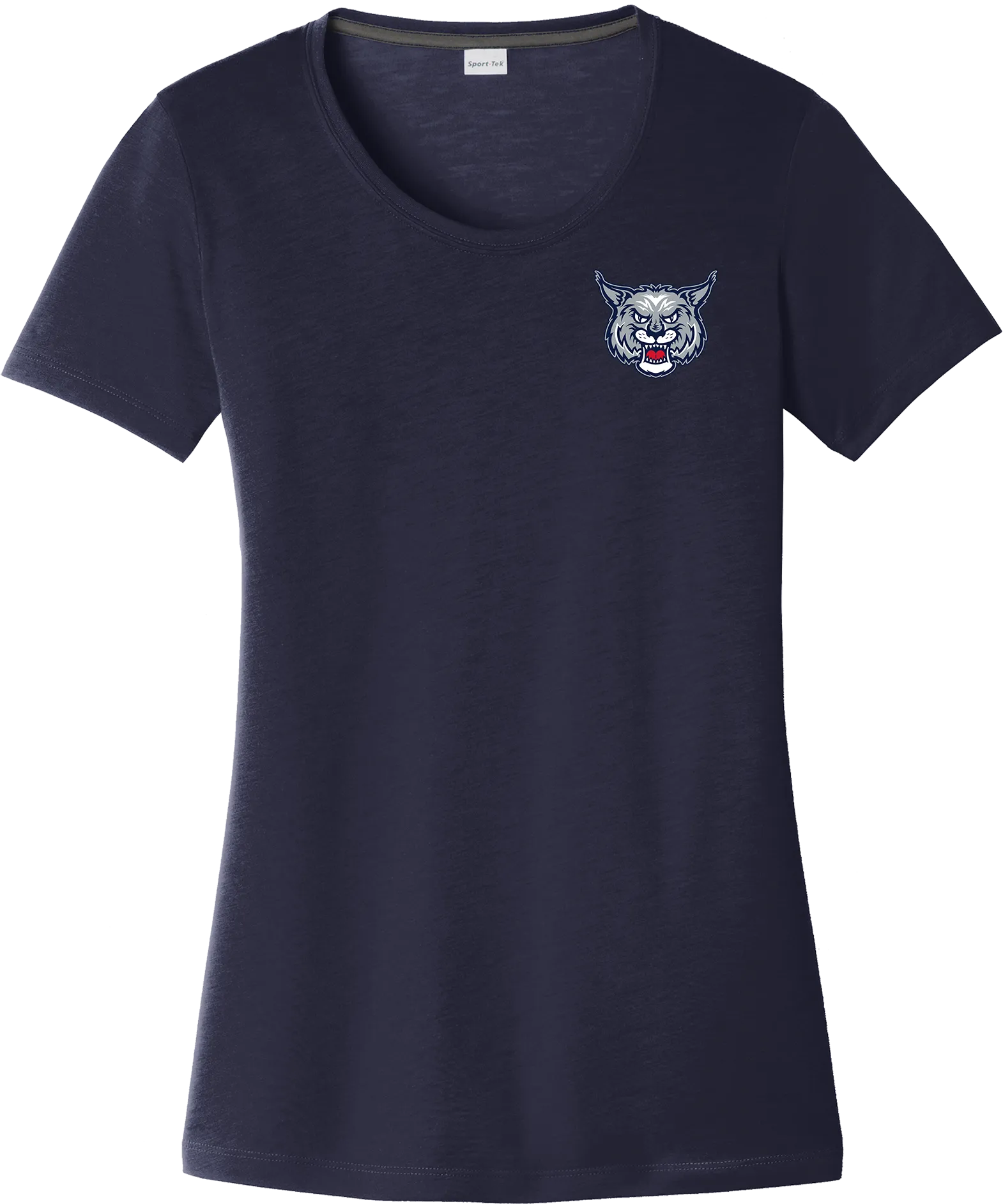 CT Bobcats Ladies PosiCharge Competitor Cotton Touch Scoop Neck Tee