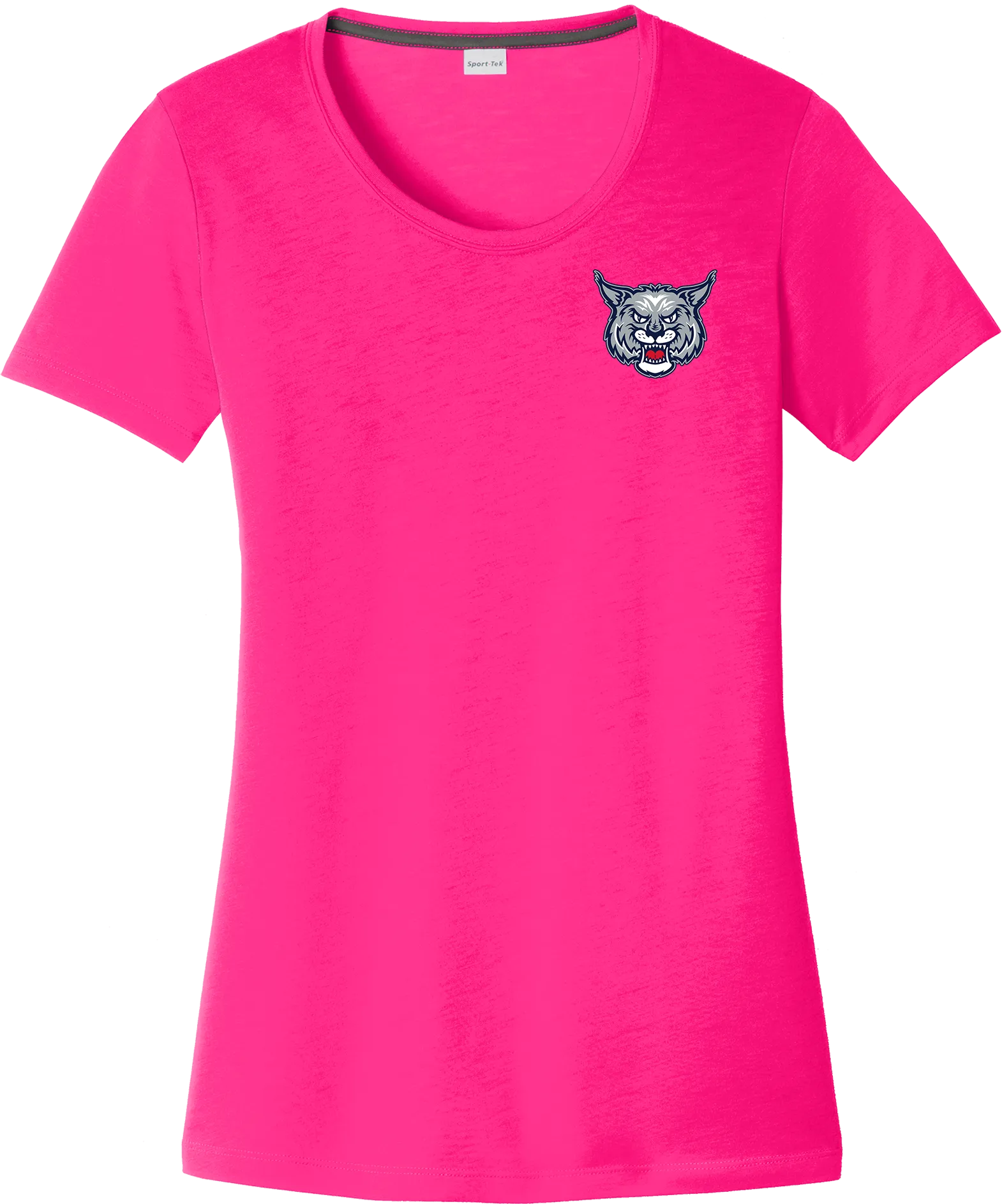 CT Bobcats Ladies PosiCharge Competitor Cotton Touch Scoop Neck Tee