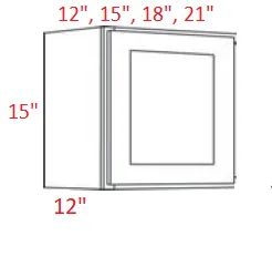 EB02-1515 Elegant Smokey Gray Assembled 15x15 Wall Cabinet