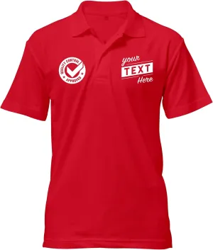 Embroidered Text | Custom Personalized Polo Shirt for Men & Women, Short Sleeve Sports Golf Tennis T-Shirt
