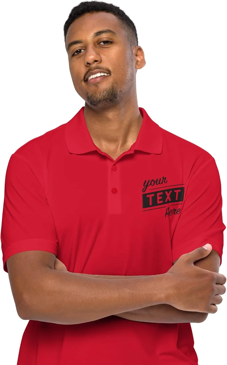 Embroidered Text | Custom Personalized Polo Shirt for Men & Women, Short Sleeve Sports Golf Tennis T-Shirt