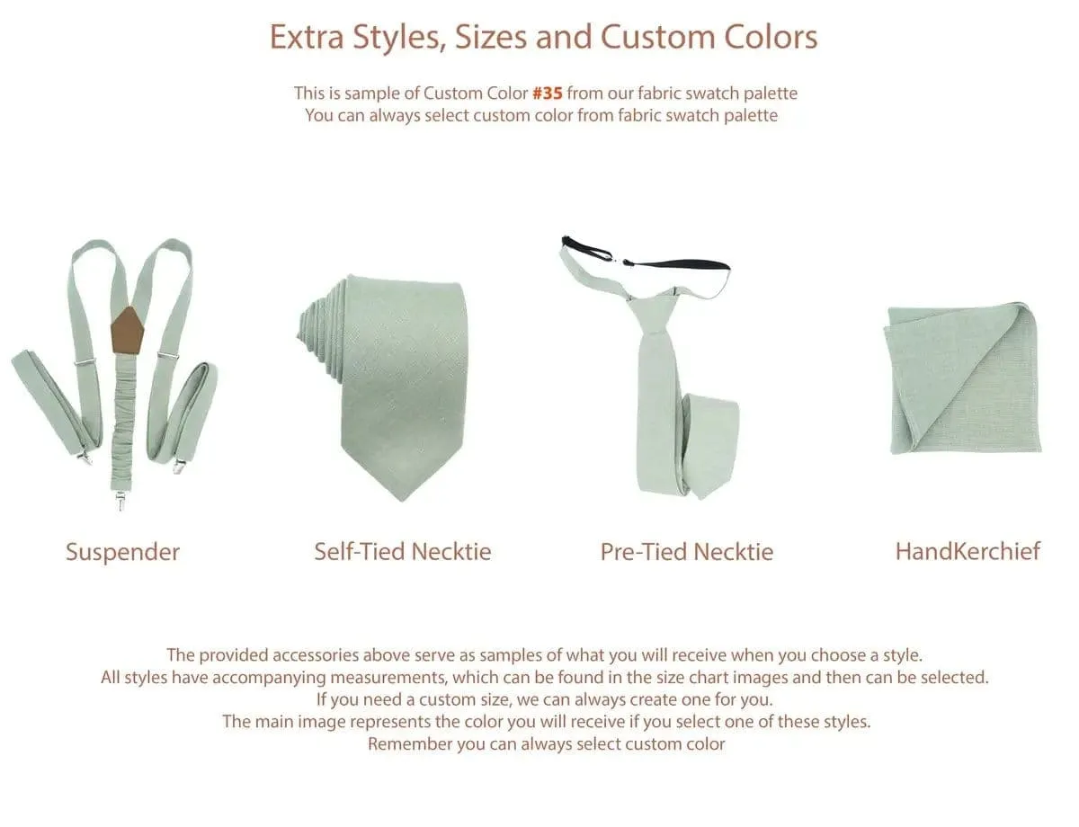 Emerald Green Natural Baltic Linen Bow Tie - Elegant Accessory for Men