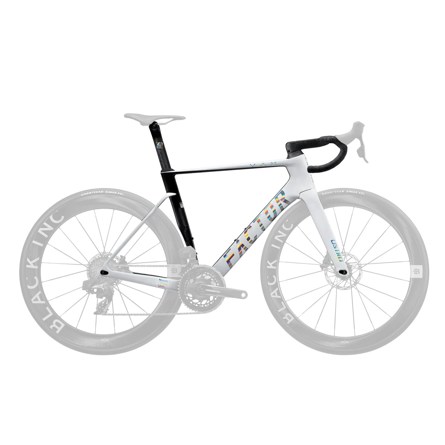 FACTOR OSTRO VAM 2.0 Premium Package Frameset - White/Chrome (includes seatpost and handlebar)
