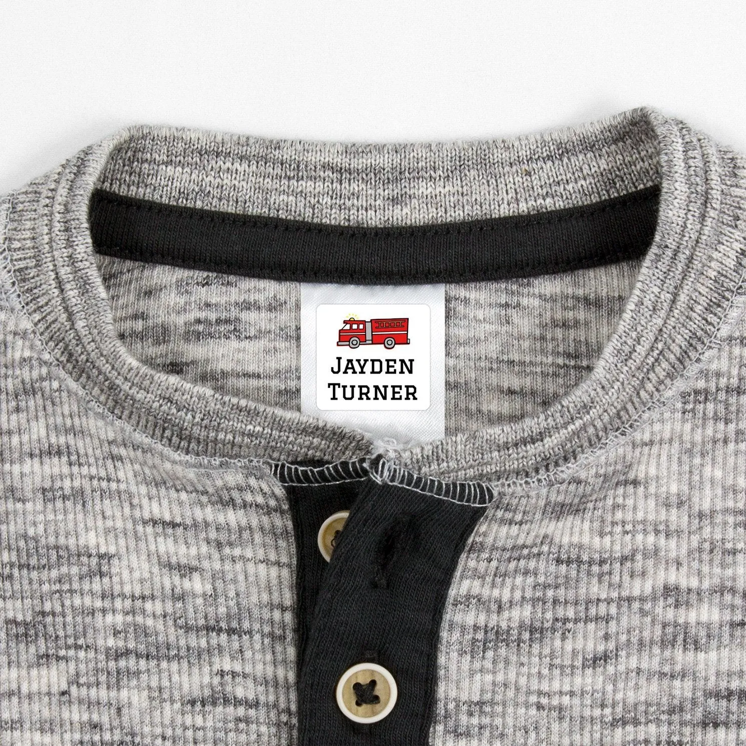 Fire Truck Clothing Labels
