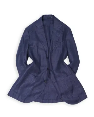 Gaiola - Blue Unconstructed Linen/Wool Sports Jacket 46