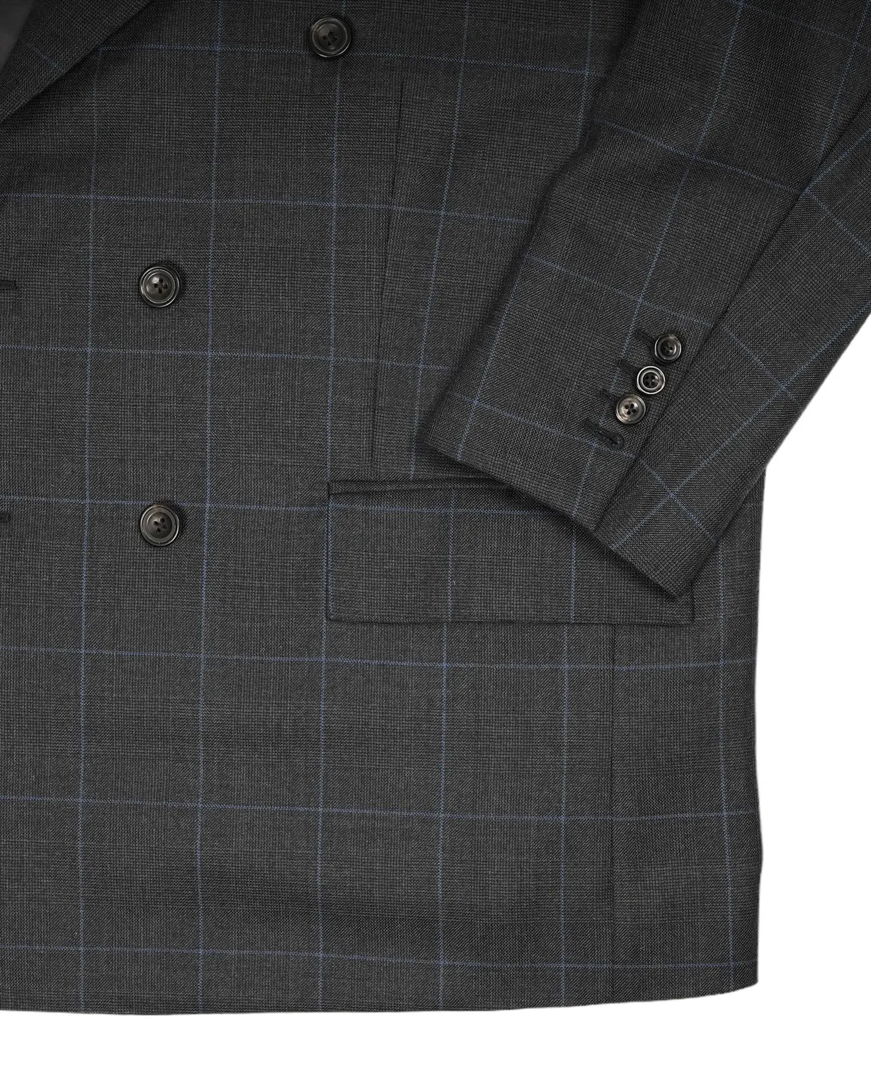 Götrich - Grey Windowpane DB. Wool Sports Jacket 52