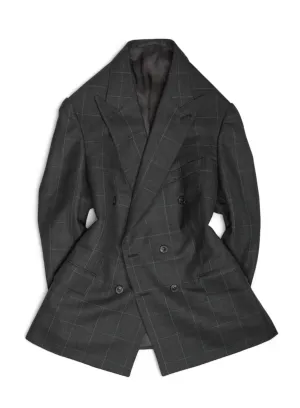 Götrich - Grey Windowpane DB. Wool Sports Jacket 52