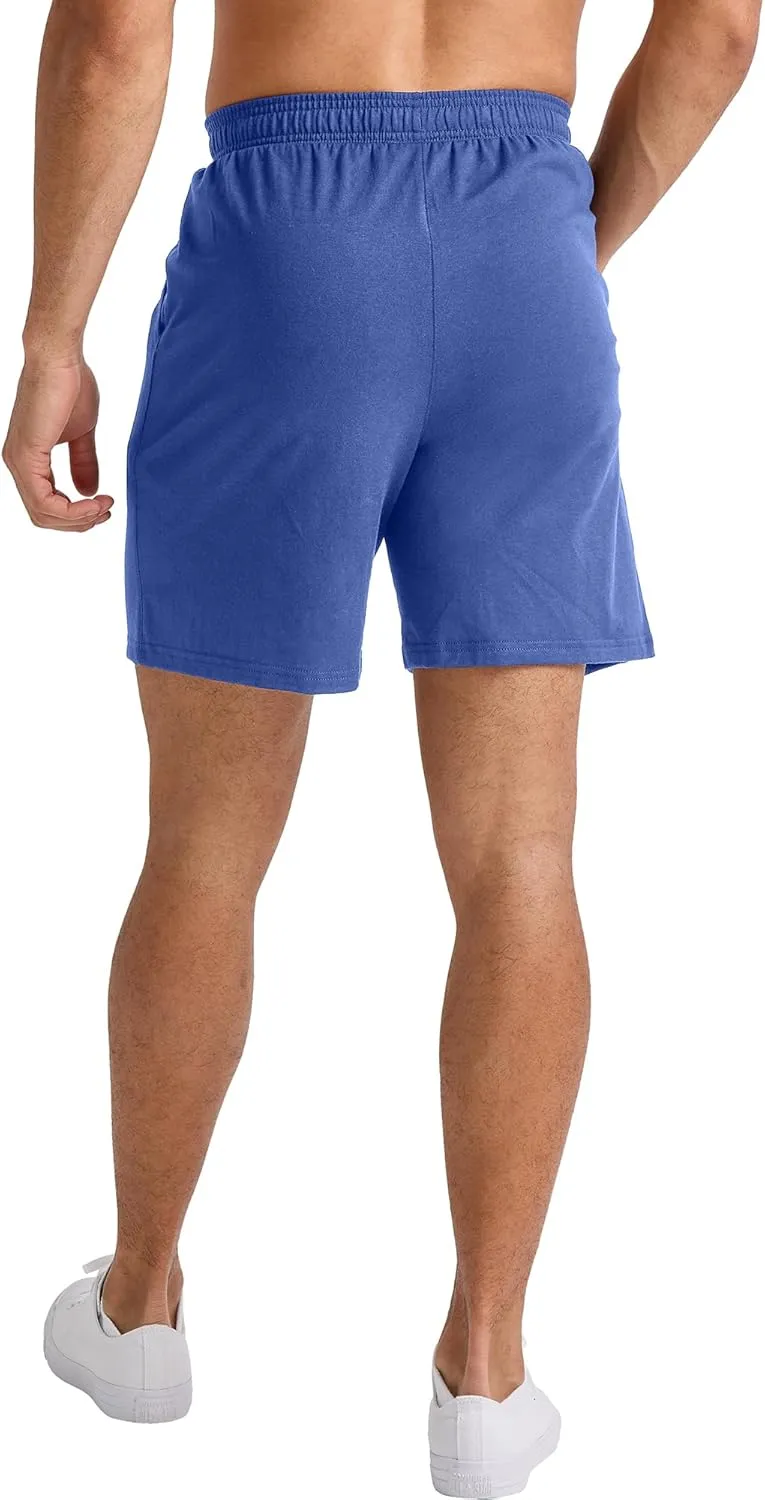 Hanes Men's Originals Cotton Shorts with Pockets, Pull-On Jersey Gym Shorts, 7