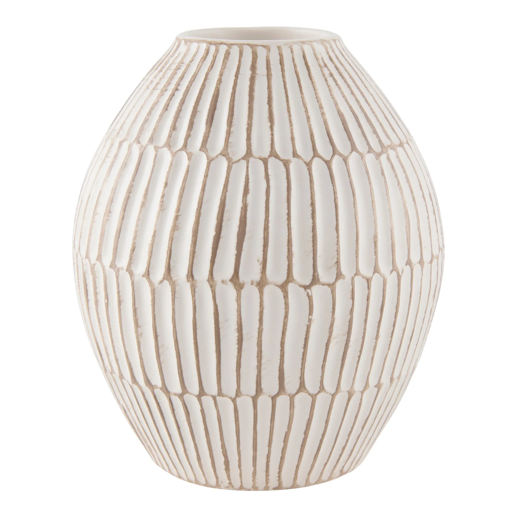 HomeStyles Ceramic Textured Vase, 7-in.