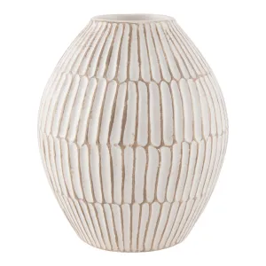 HomeStyles Ceramic Textured Vase, 7-in.