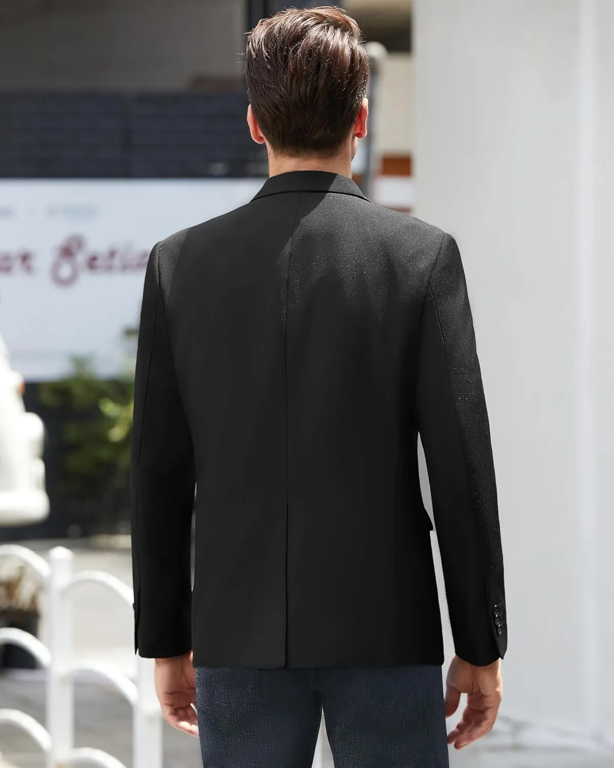 J.VER Mens Casual Blazer Sport Coat One Button Business Stylish Suit Jacket