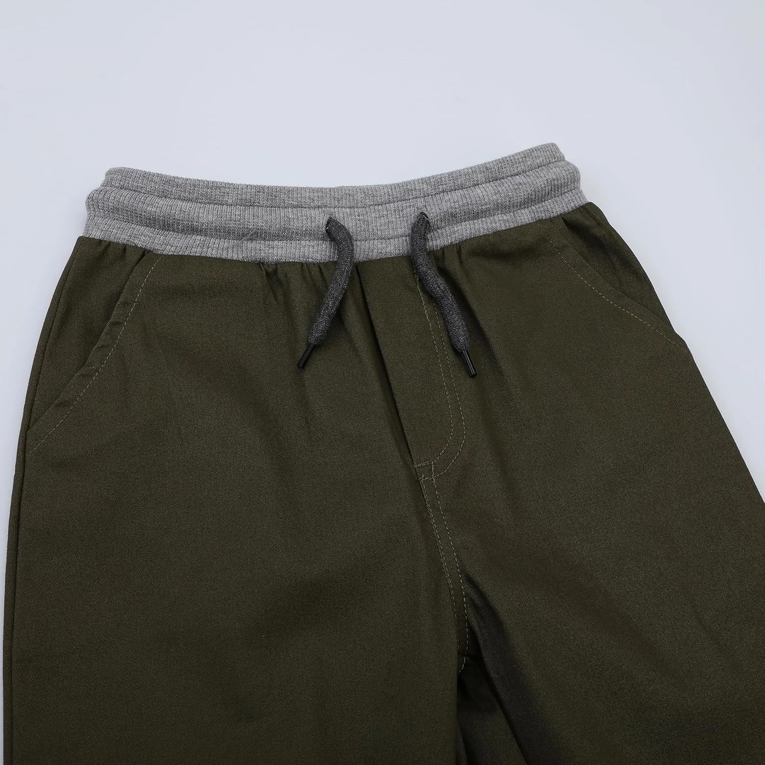 Kids Boy Chino Pants School Uniform Elastic Stretch Khaki Blue Cargo Joggers