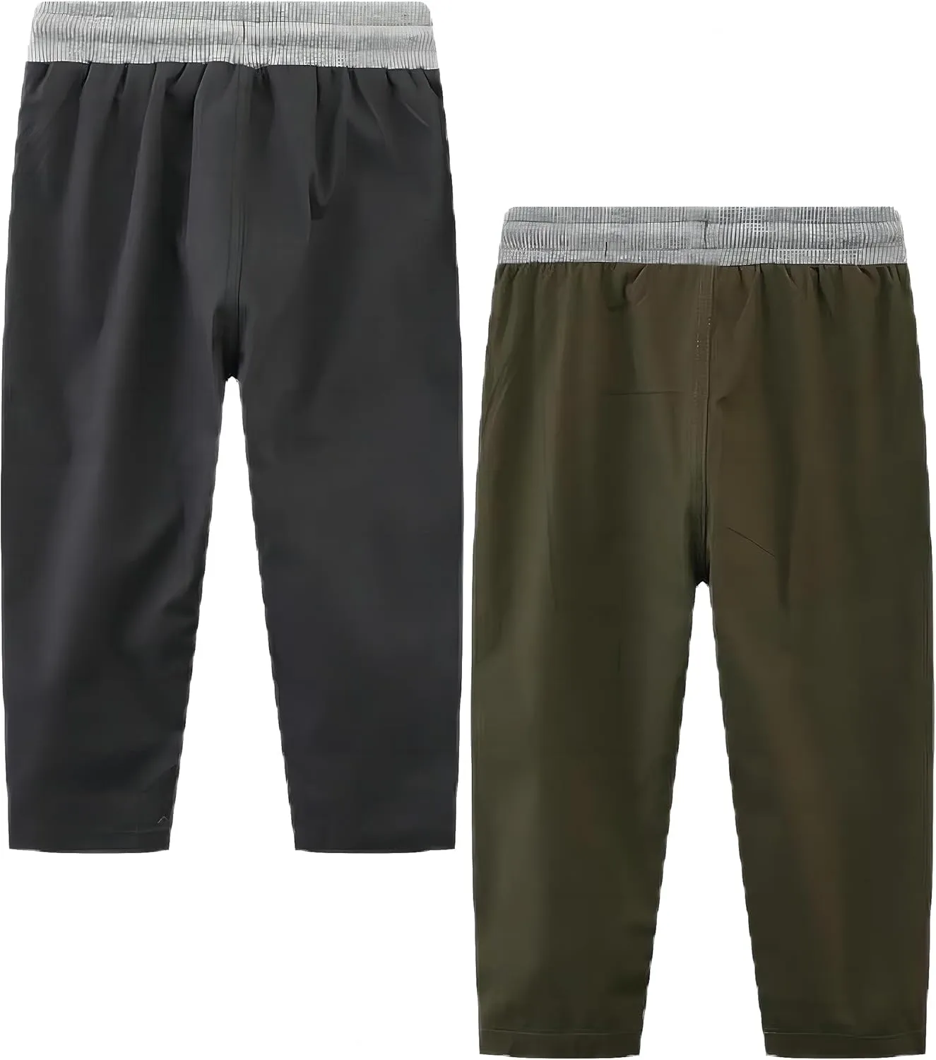 Kids Boy Chino Pants School Uniform Elastic Stretch Khaki Blue Cargo Joggers