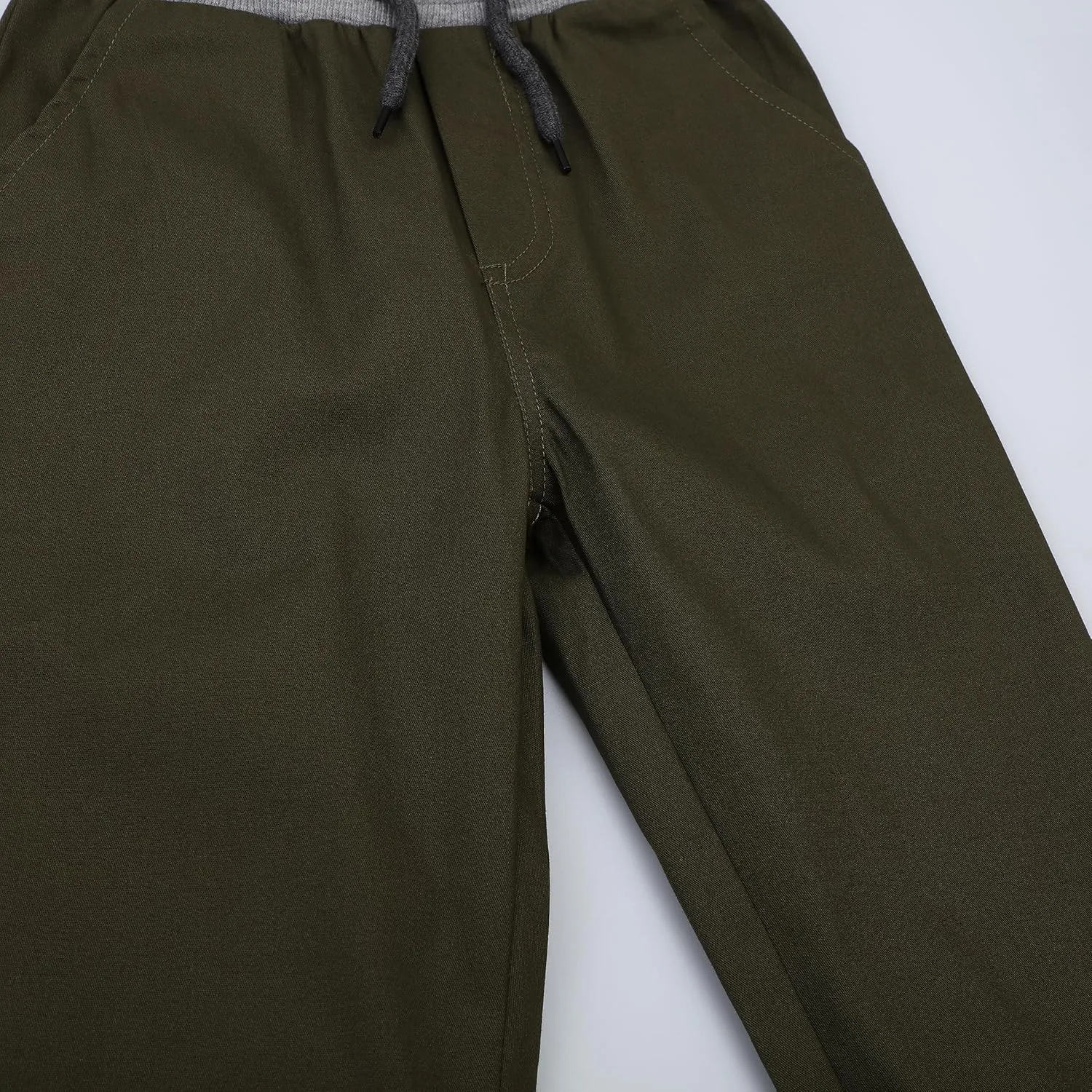 Kids Boy Chino Pants School Uniform Elastic Stretch Khaki Blue Cargo Joggers
