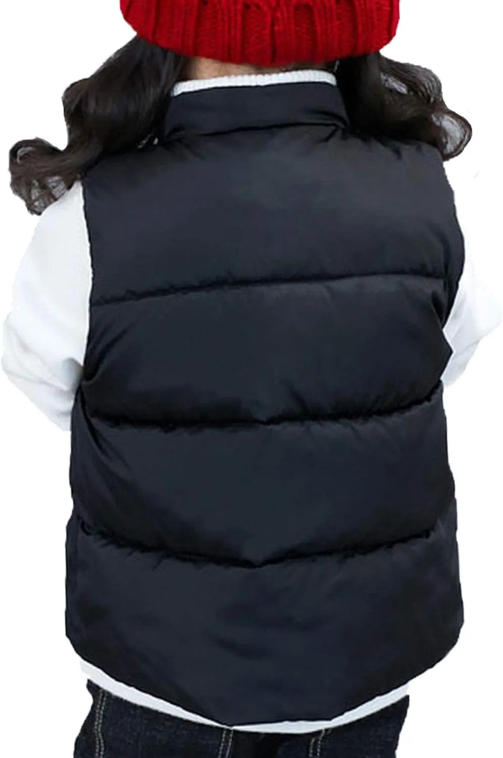 LANBAOSI Baby Girls&Boys Winter Cute High Neck Vest Lightweight Puffer Sleeveless Jacket