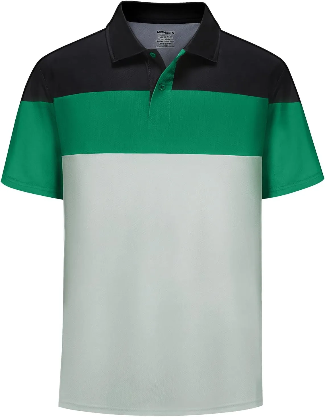 Mens Short Sleeve Golf Polo Shirts Dry Fit Moisture Wicking Performance Casual Sports Polo Shirts for Men