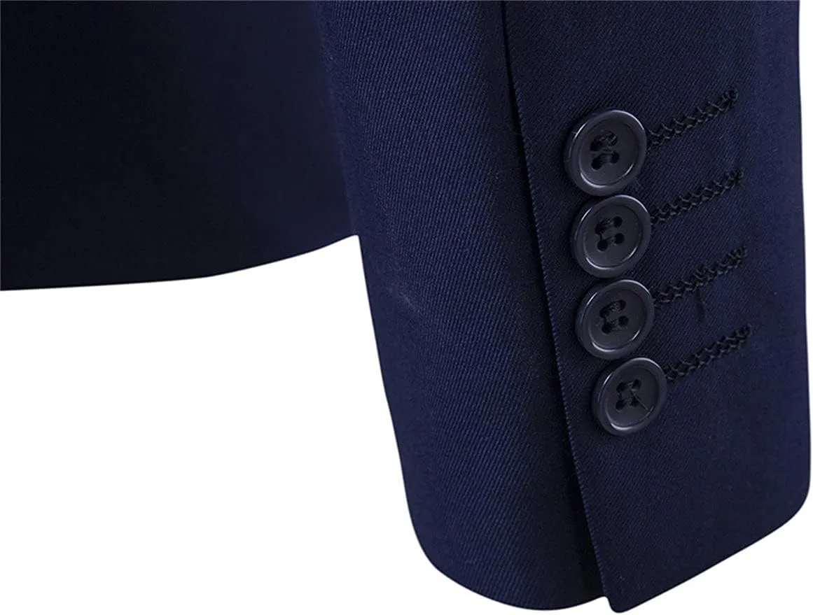 Men's Slim Classic Suit Jacket One Button Casual Sports Jackets Coat Lightweight Comfy Business Daily Blazer