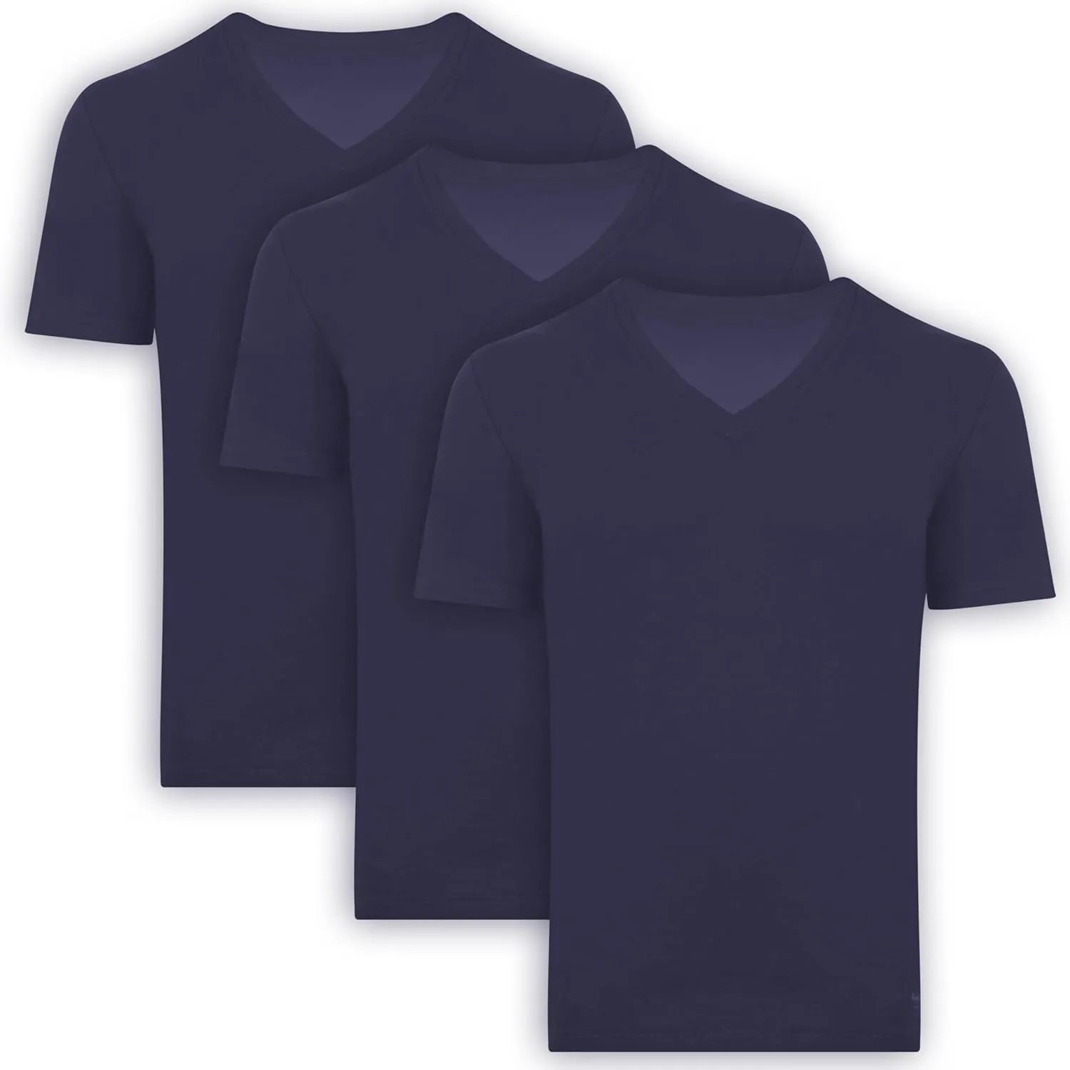 Men's T-Shirts Rayon Made from Bamboo - Modern Fit, Moisture Wicking Undershirt - Crewneck/V-Neck Tees, 3-Pack