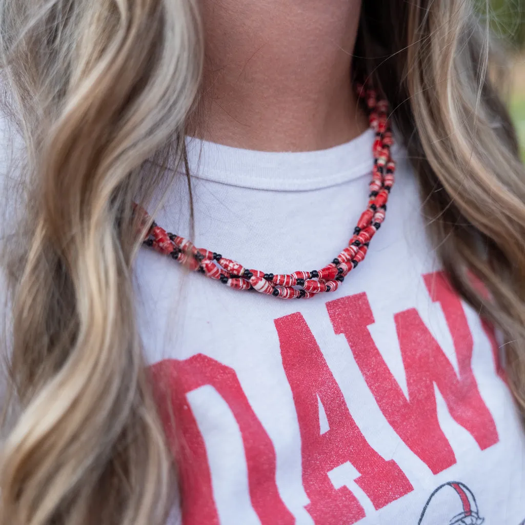 Necklace - Poppy Triple Strand
