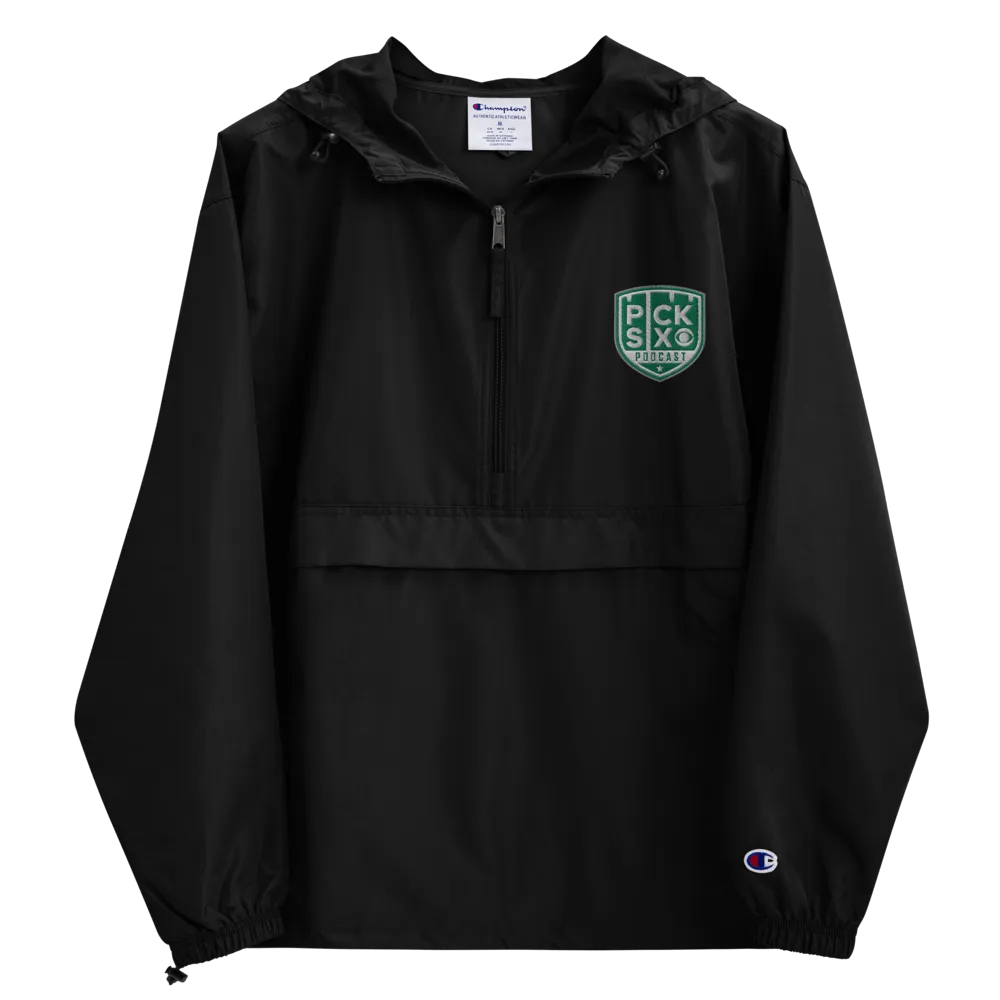 Pick Six Podcast Logo Embroidered Packable Jacket