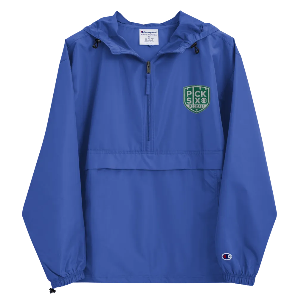 Pick Six Podcast Logo Embroidered Packable Jacket