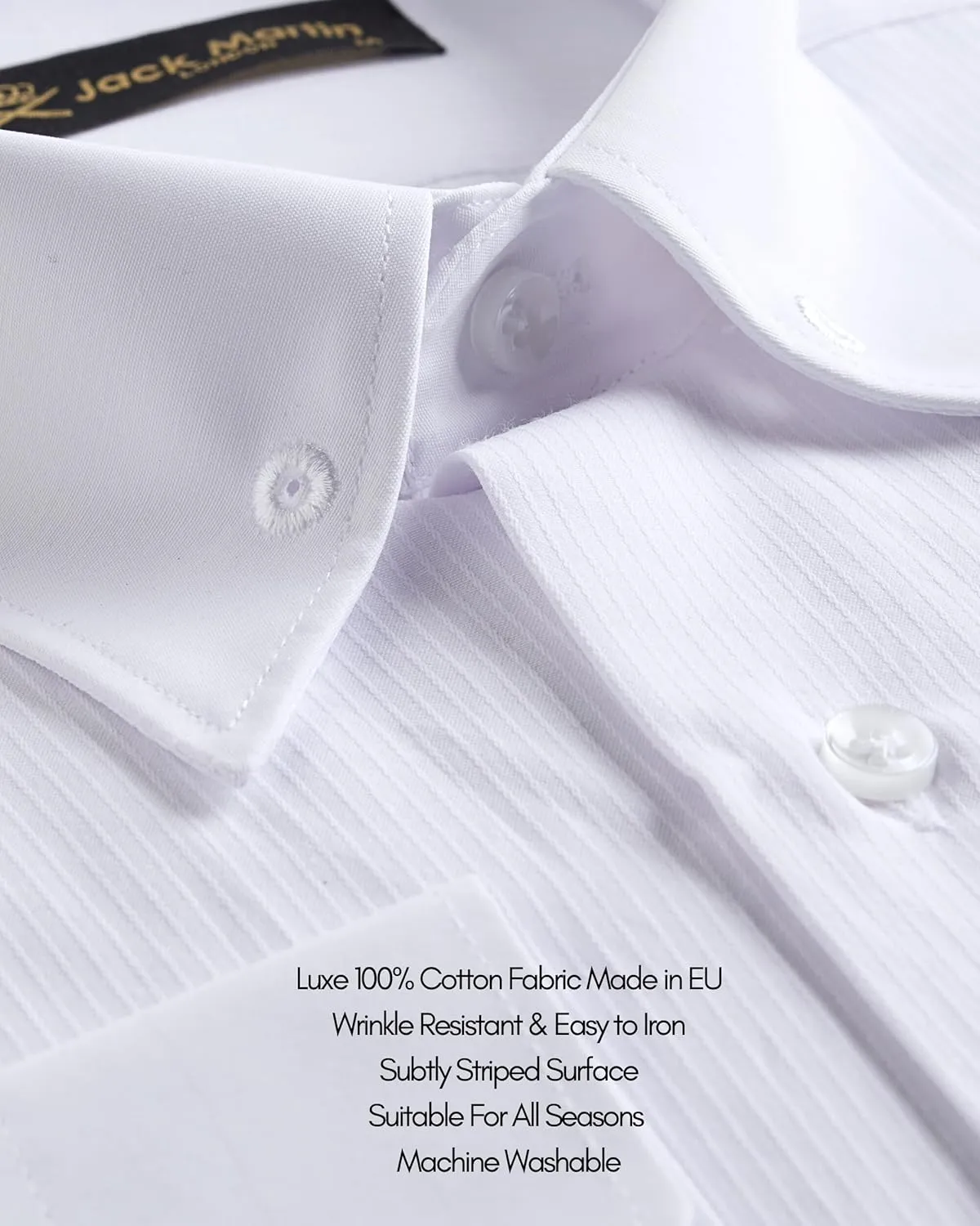 Pin Collar Long Sleeve Dress Shirts for Men | Mens Button Up Stylish Shirts