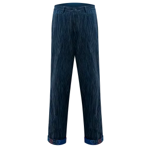 【PROSPERITY COINS】Pinstripe Eco-Denim Trousers