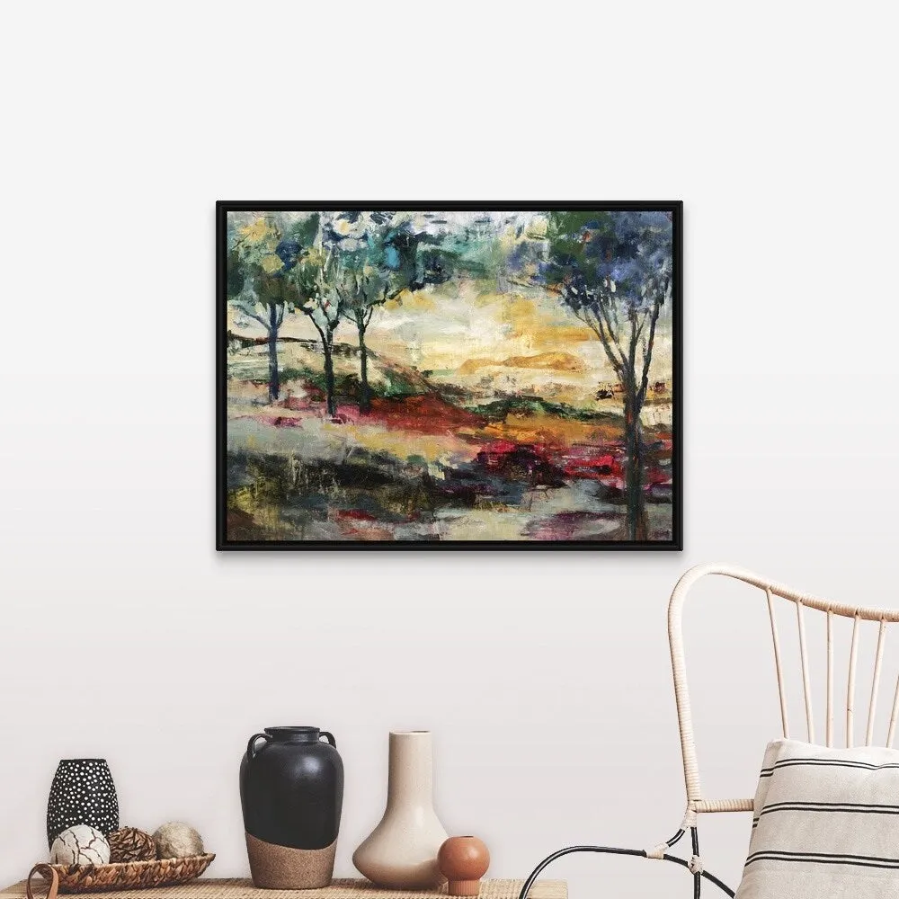 "After School Nap" Black Float Frame Canvas Art