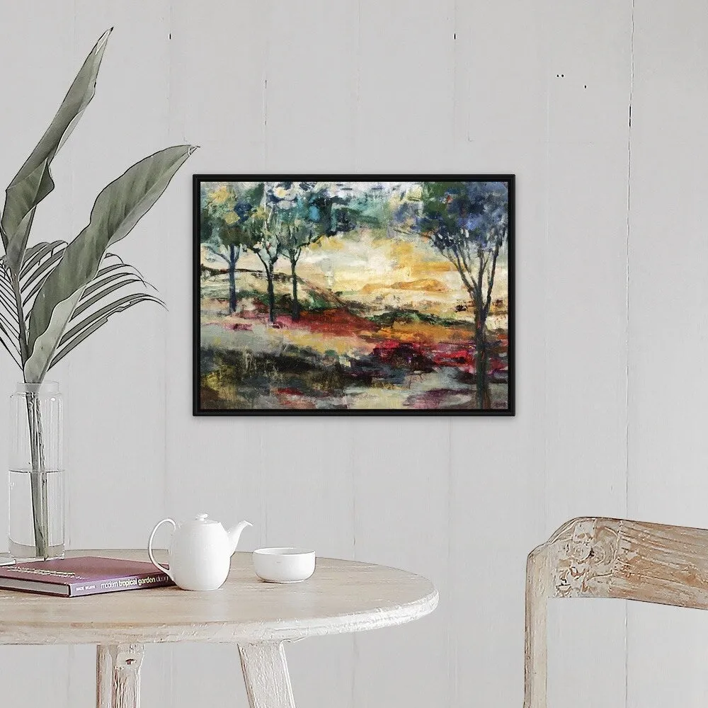 "After School Nap" Black Float Frame Canvas Art