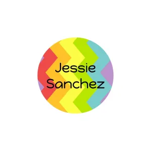 Rainbow Zig-Zag Clothing Labels