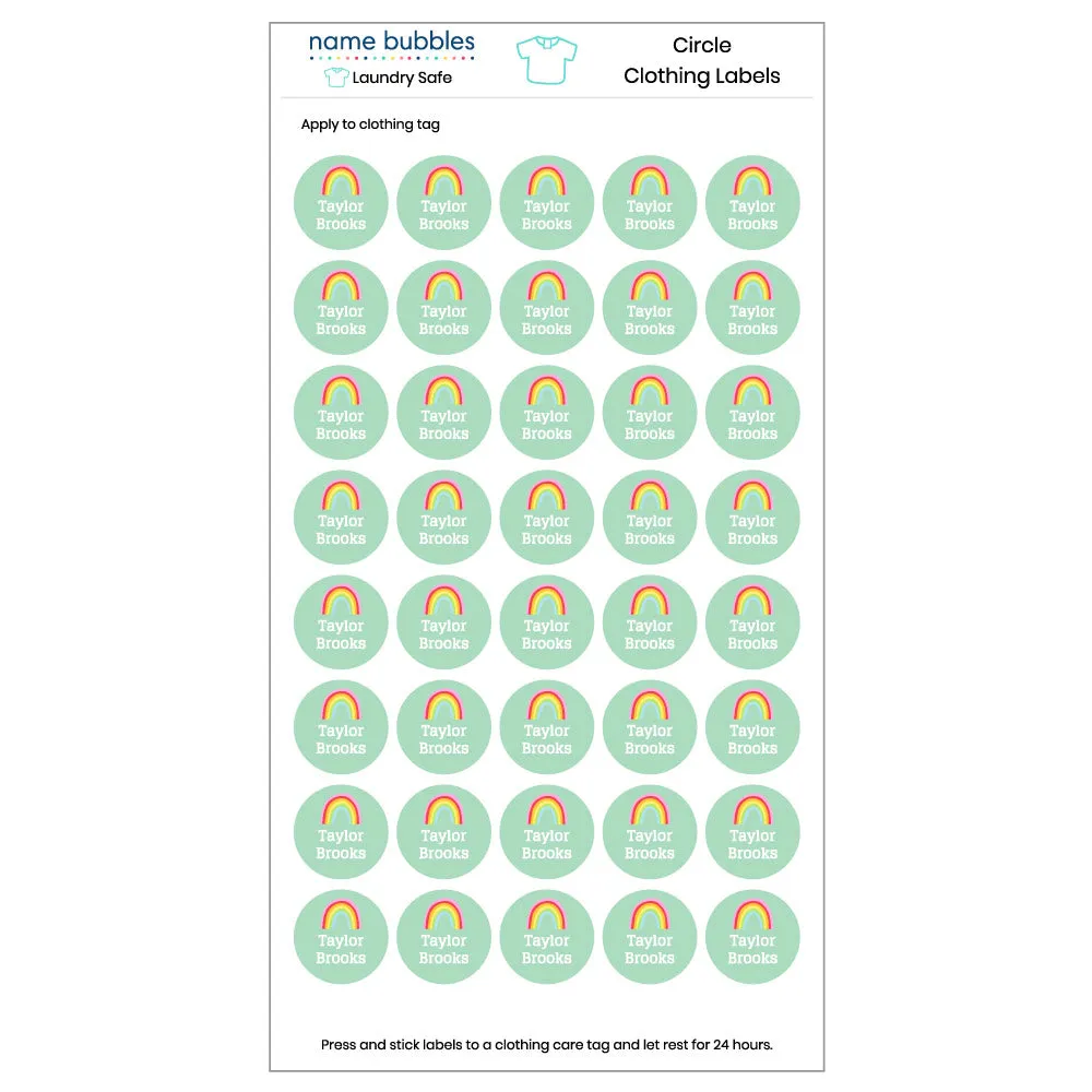 Rainbows Clothing Labels