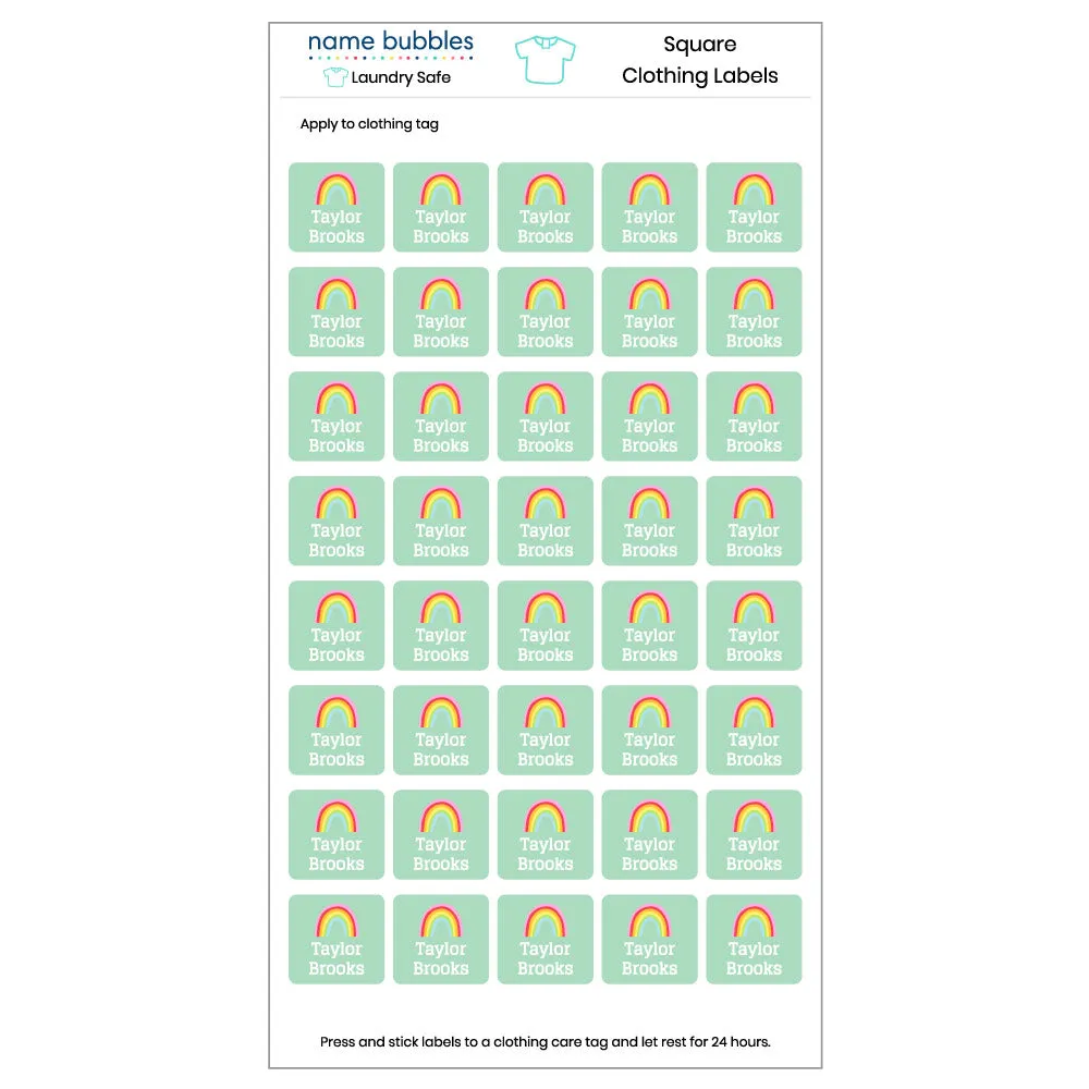 Rainbows Clothing Labels