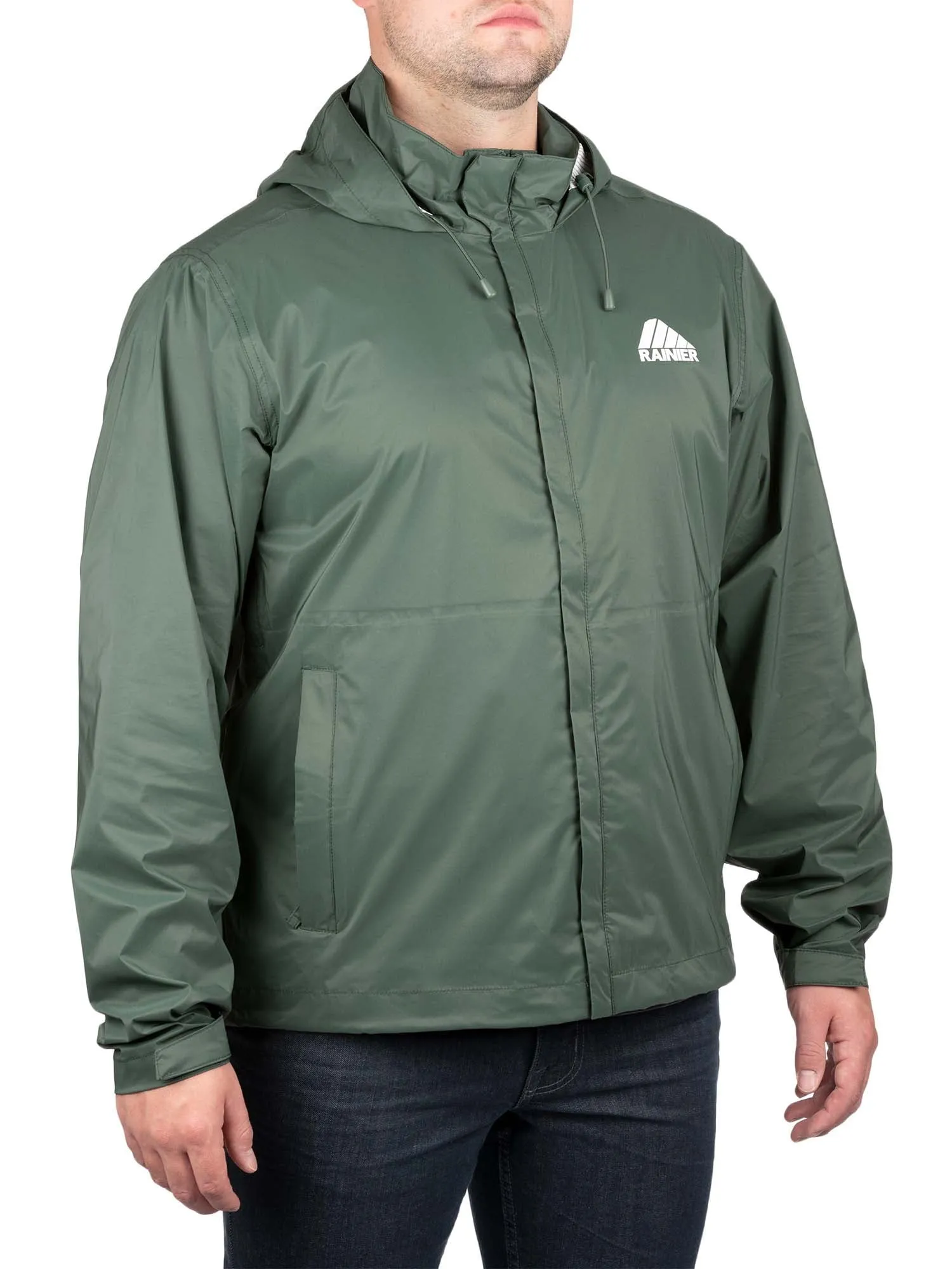 Rainier Waterproof Breathable Essential Rain Jacket in Navy, Size L