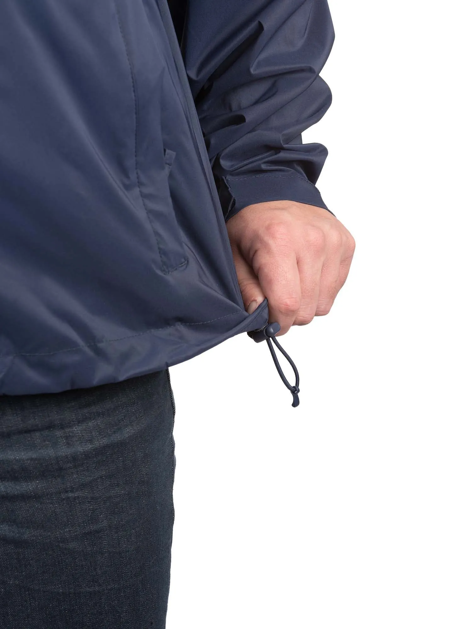 Rainier Waterproof Breathable Essential Rain Jacket in Navy, Size L