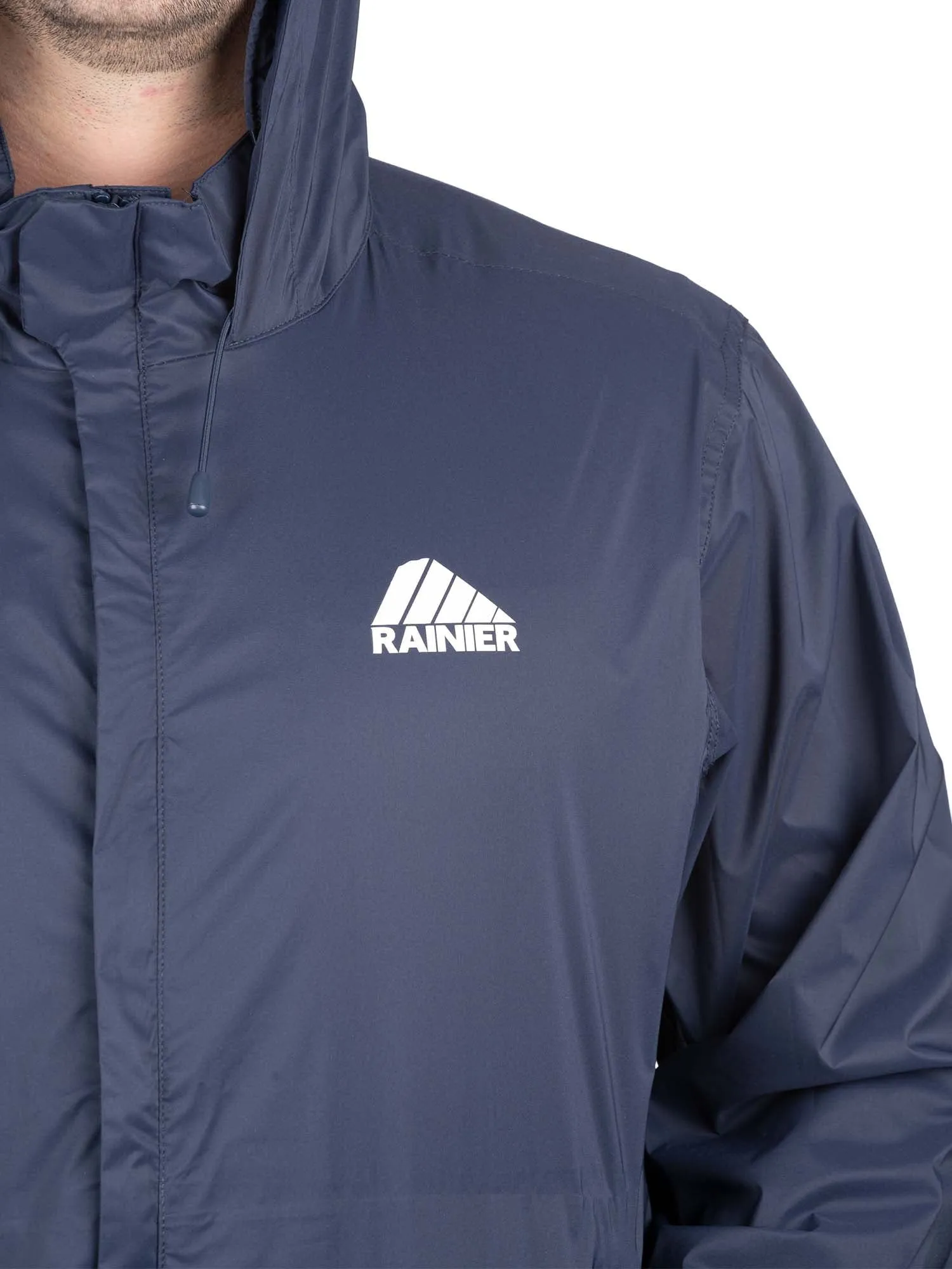 Rainier Waterproof Breathable Essential Rain Jacket in Navy, Size L